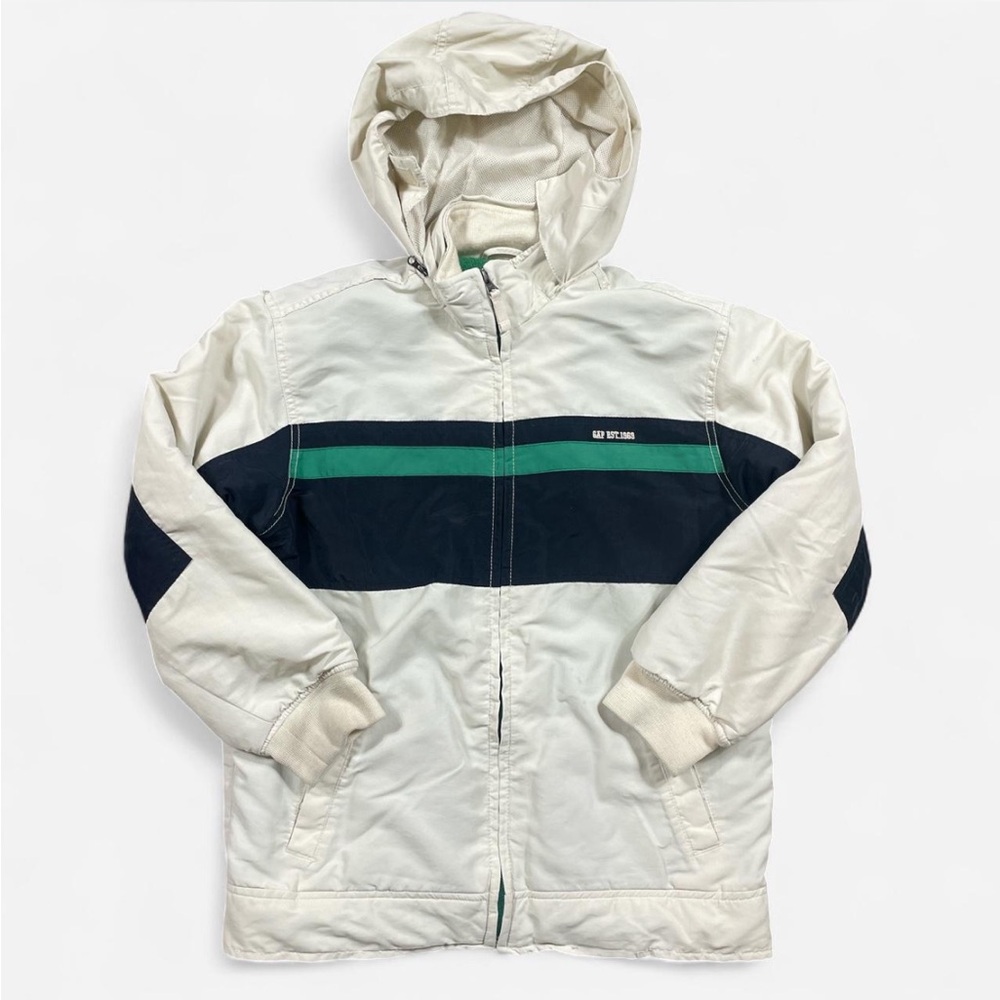 90s Gap White Striped Jacket